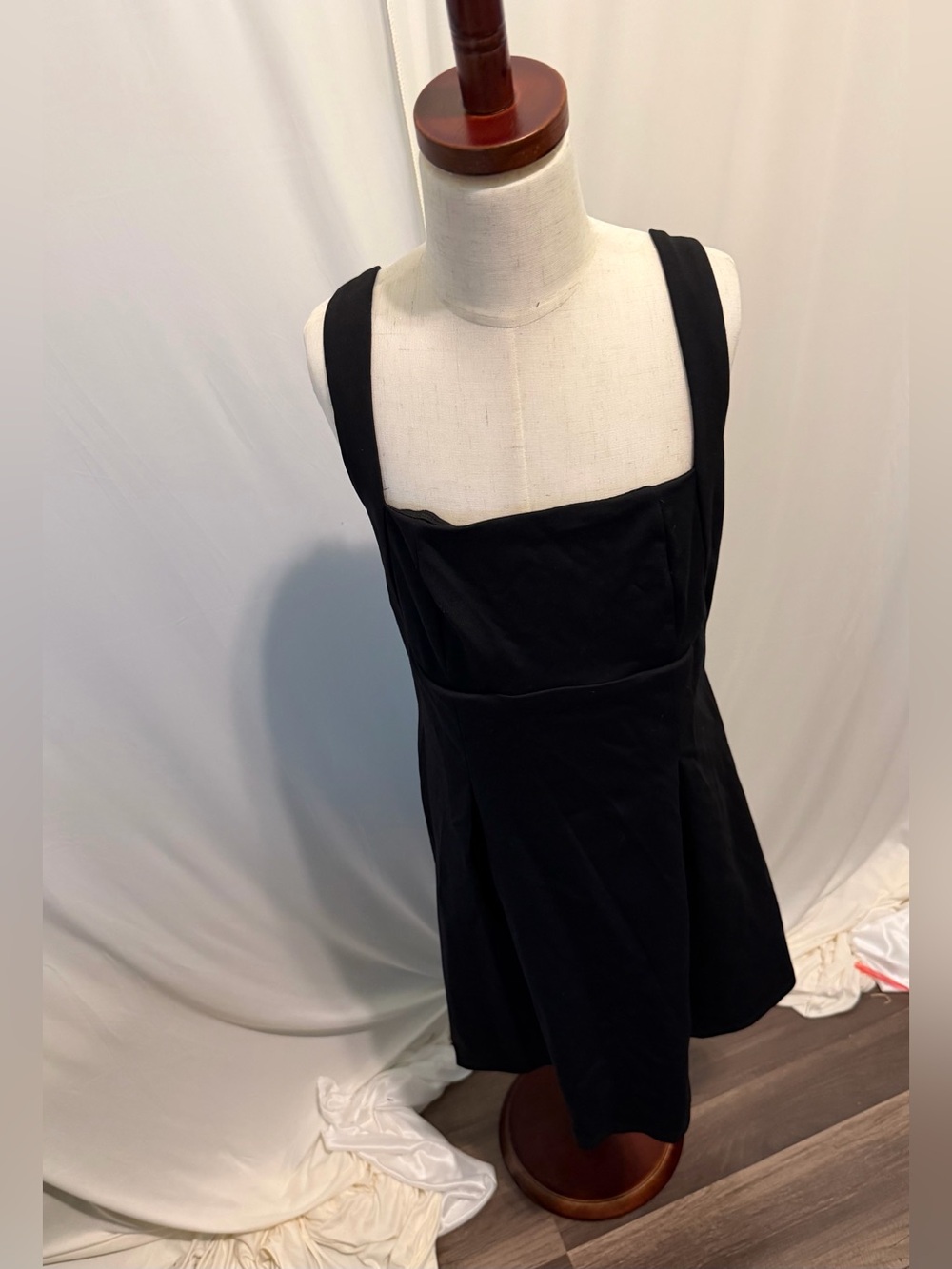 Classic Black Square-Neck Women's Top
